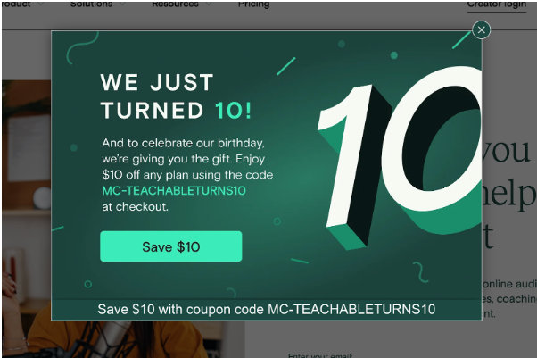 $10 OFF Discount