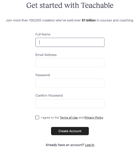 Create Your Teachable Account 