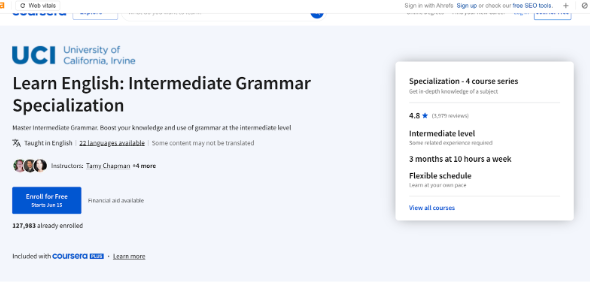 Intermediate Grammar Skills by UC Irvine
