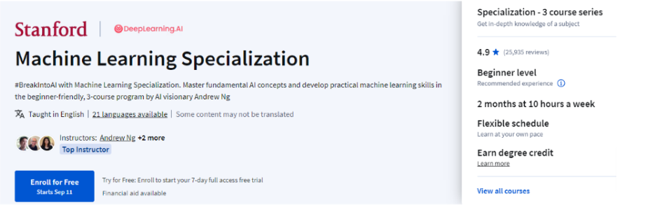 Machine Learning Specialization
